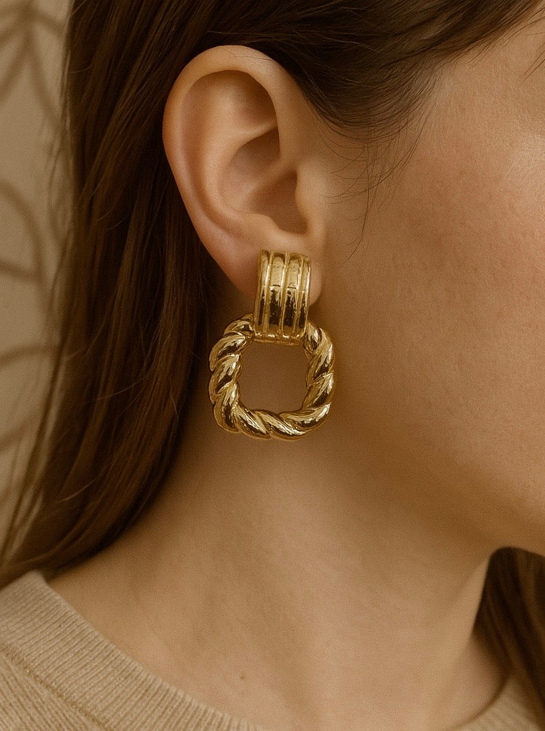 Bold Rope Square Hoops