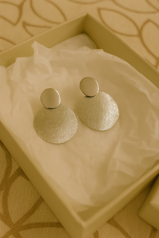 Frosted Moonlight Stud Earrings