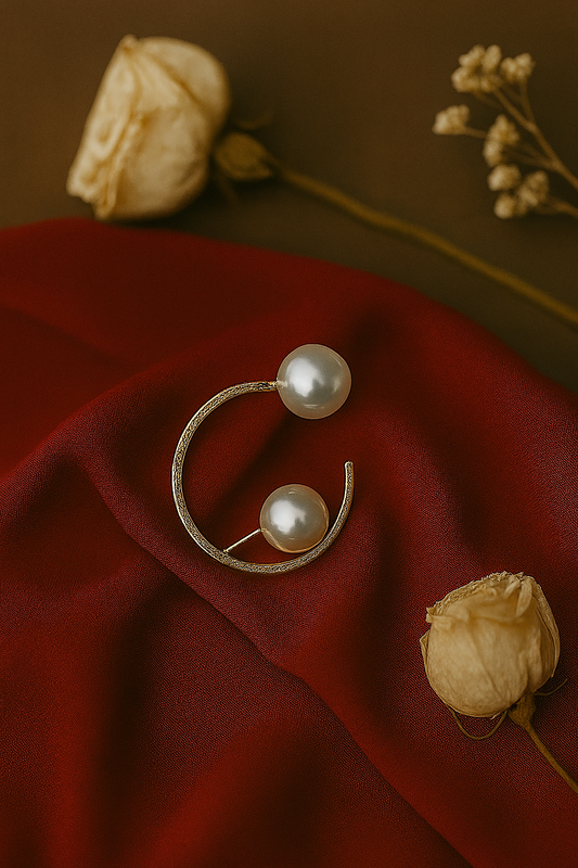 Elysian Pearl Orbit Hoops