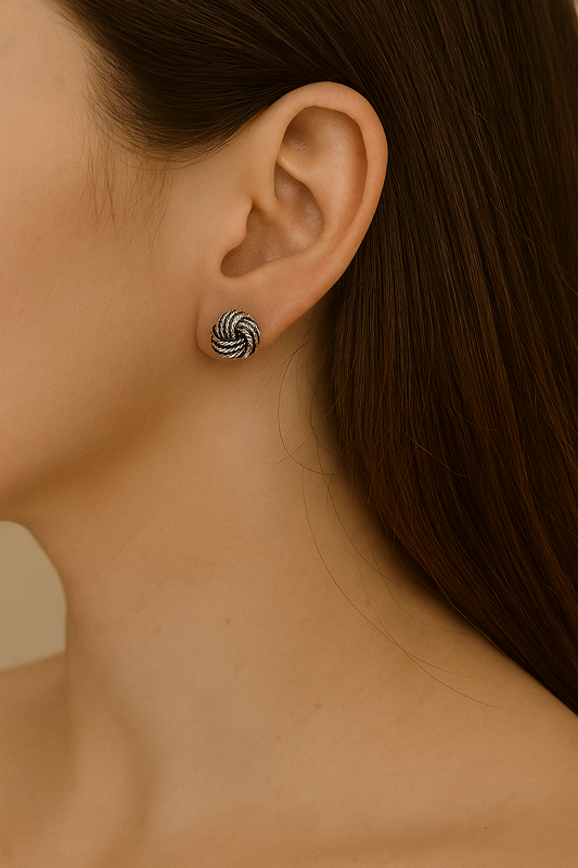 Twisted Knot Stud Earrings