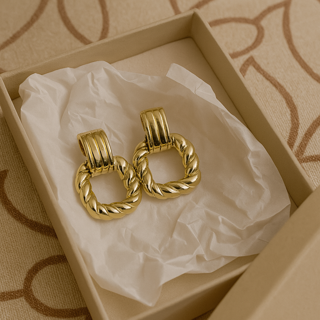 Bold Rope Square Hoops