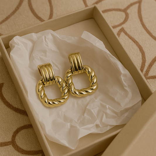 Bold Rope Square Hoops