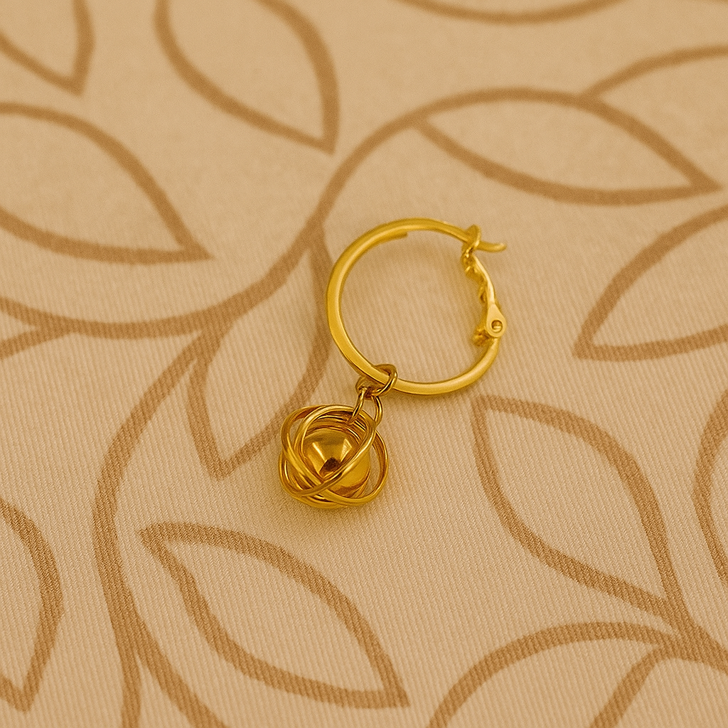 Golden Orbit Hoop Earring