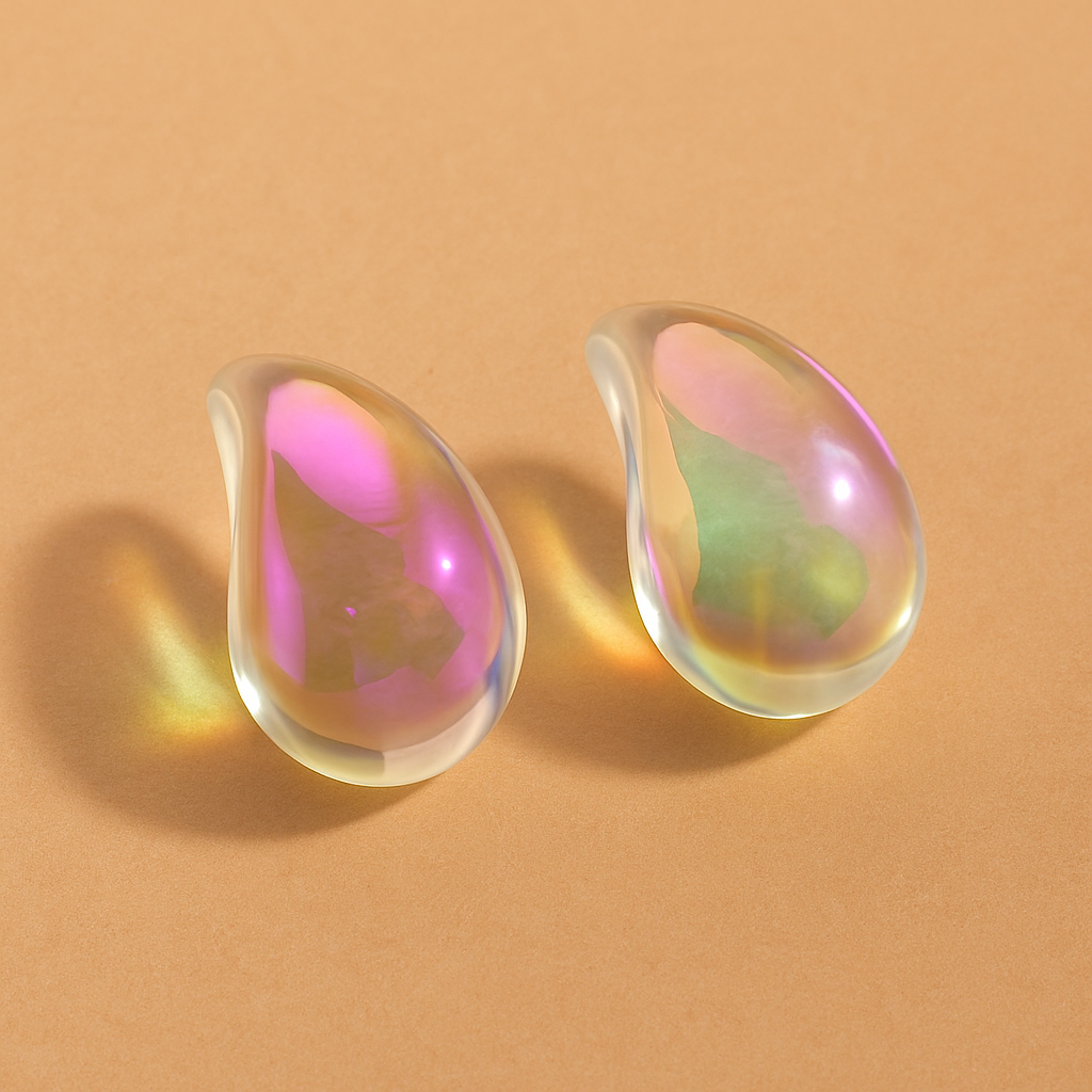 Prism Glow Resin Drop Earrings
