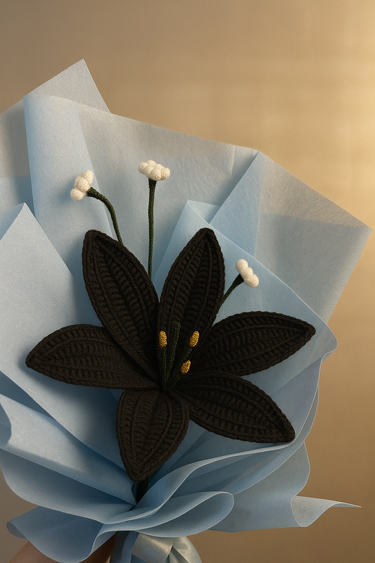 Crocheted Lily Bloom with Mini Florals