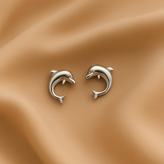 Mini Dolphin Stud Earrings
