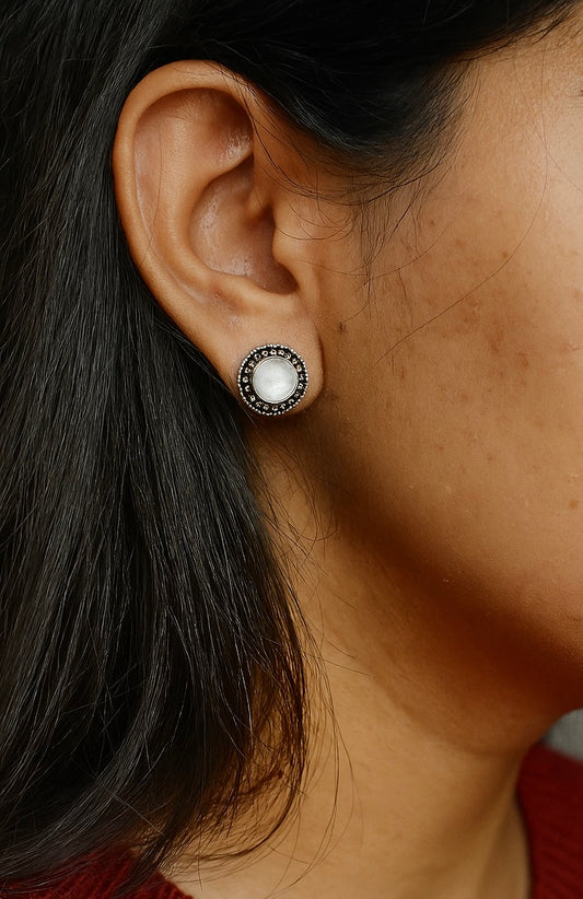 Classic Pearl Halo Studs
