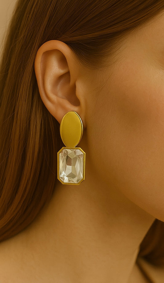 Crystal Radiance Drop Earrings