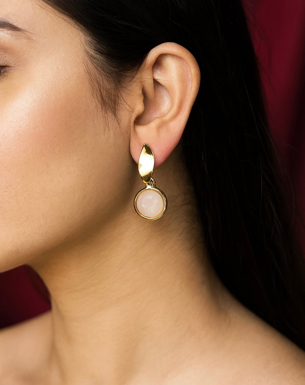 Golden Opal Elegance Drop Earrings
