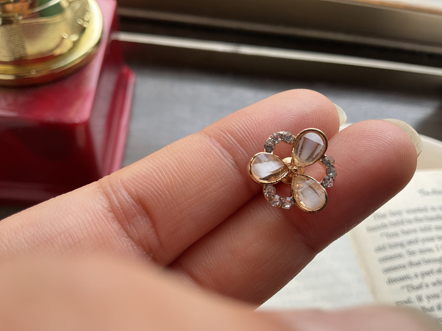 Rose Quartz Bloom Studs