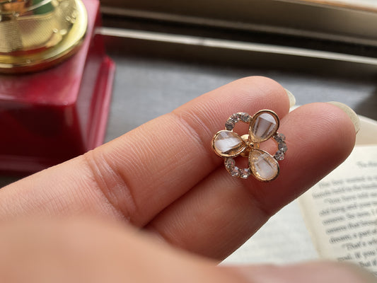Rose Quartz Bloom Studs