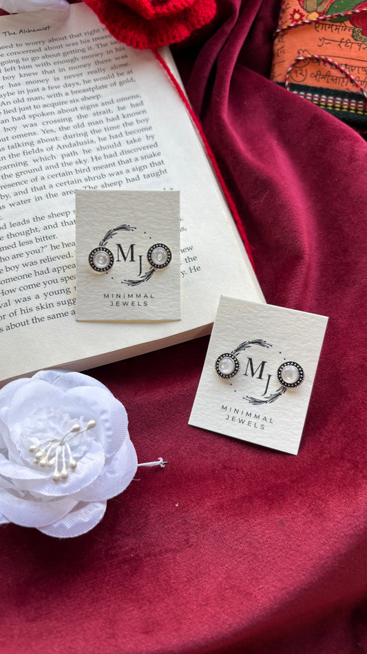 Classic Pearl Halo Studs