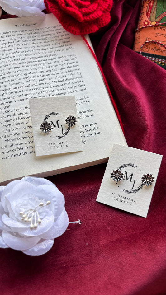 Oxidised Floral Radiance Studs