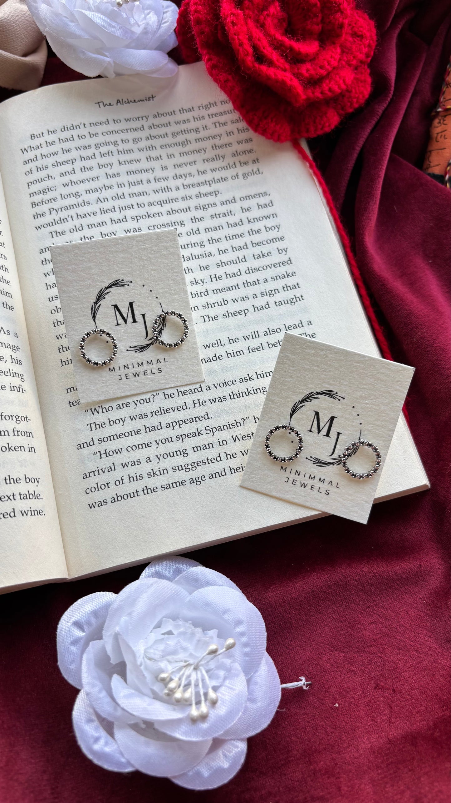 Vintage Textured Hoop Studs