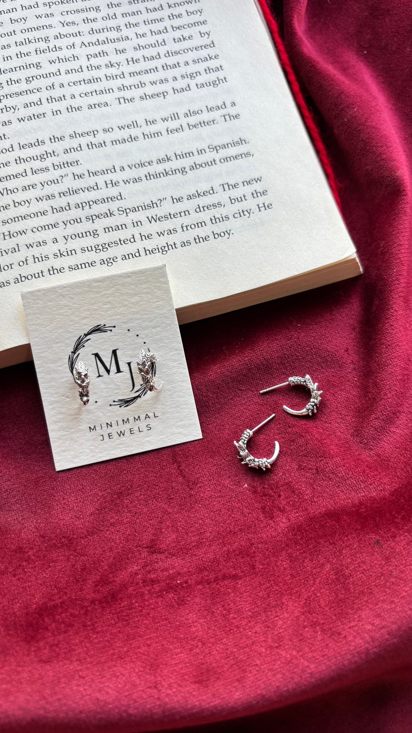 Floral Vine Hoop Earrings