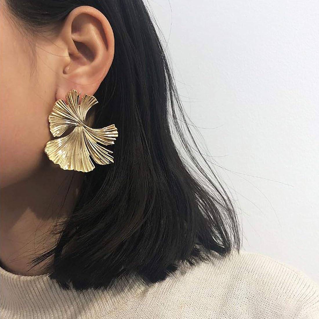 Golden Ginkgo Glam Earrings