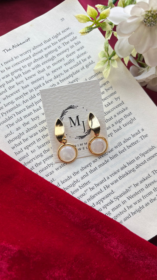 Golden Opal Elegance Drop Earrings