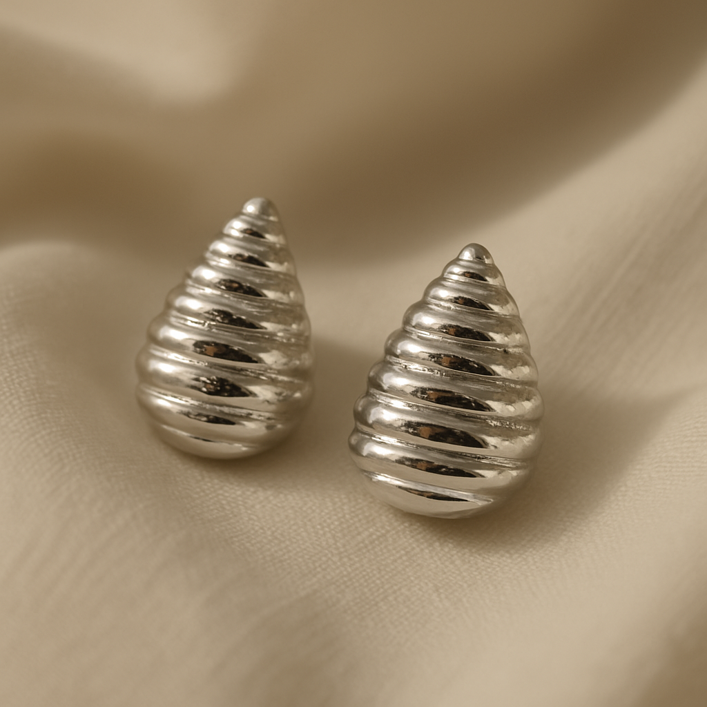 Silver Swirl Drop Earrings