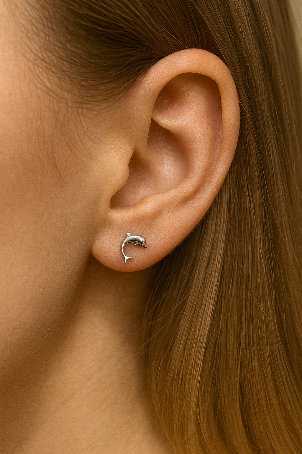 Mini Dolphin Stud Earrings