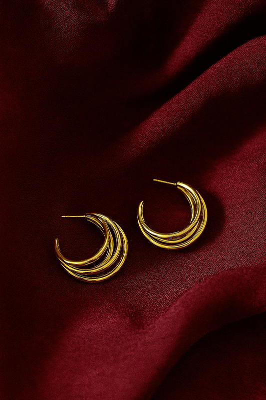 Radiant Arc Layered Hoops