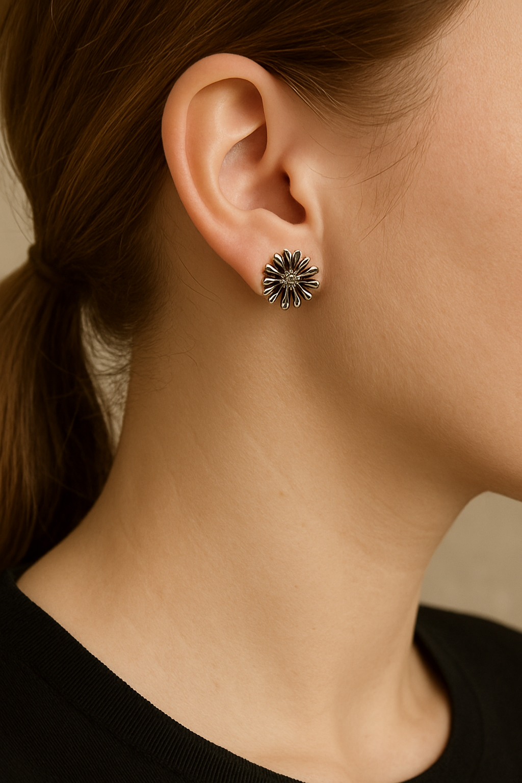 Oxidised Floral Radiance Studs