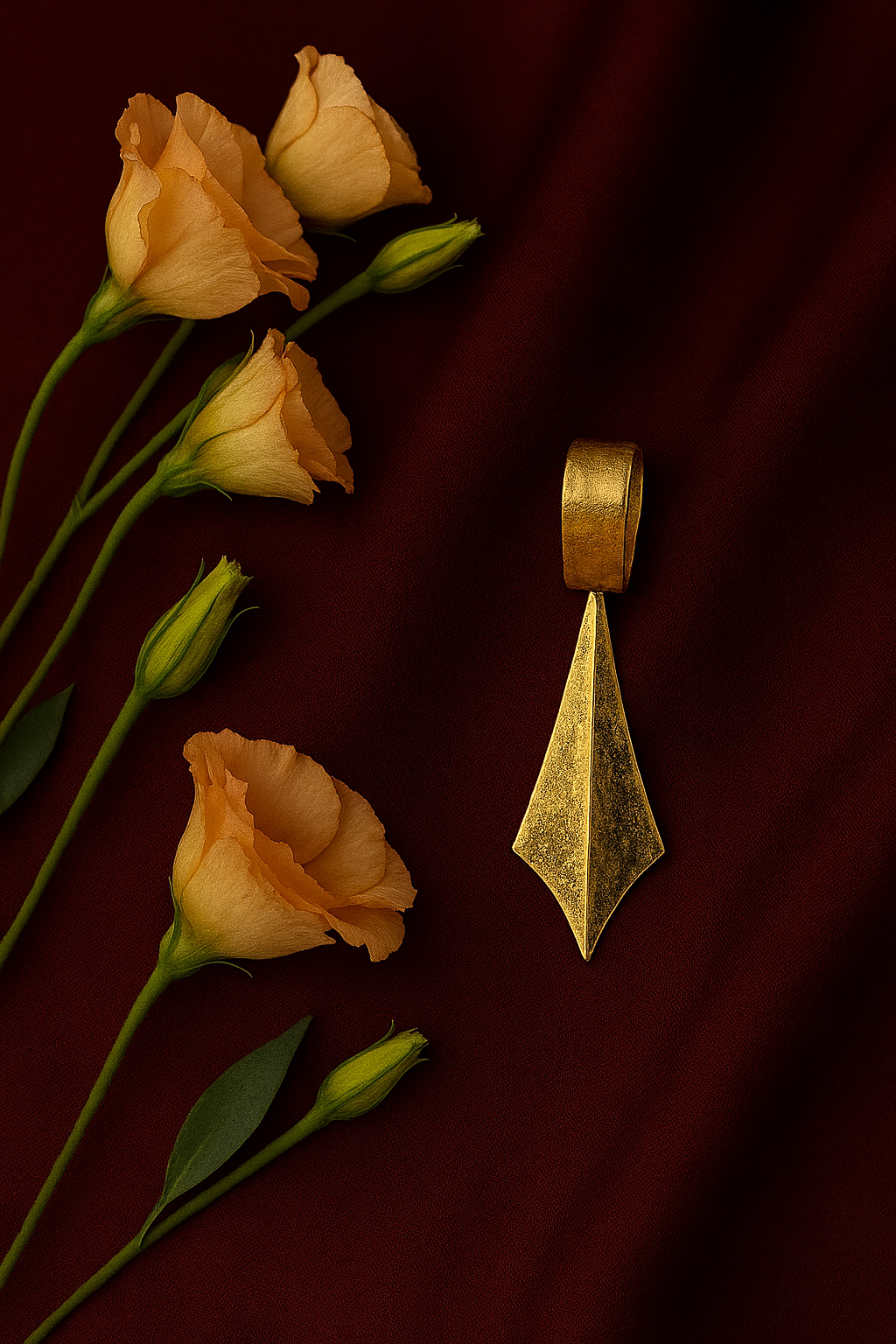 Golden Blade Drop Earrings
