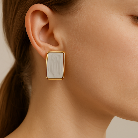 Frosted Glow Rectangle Studs