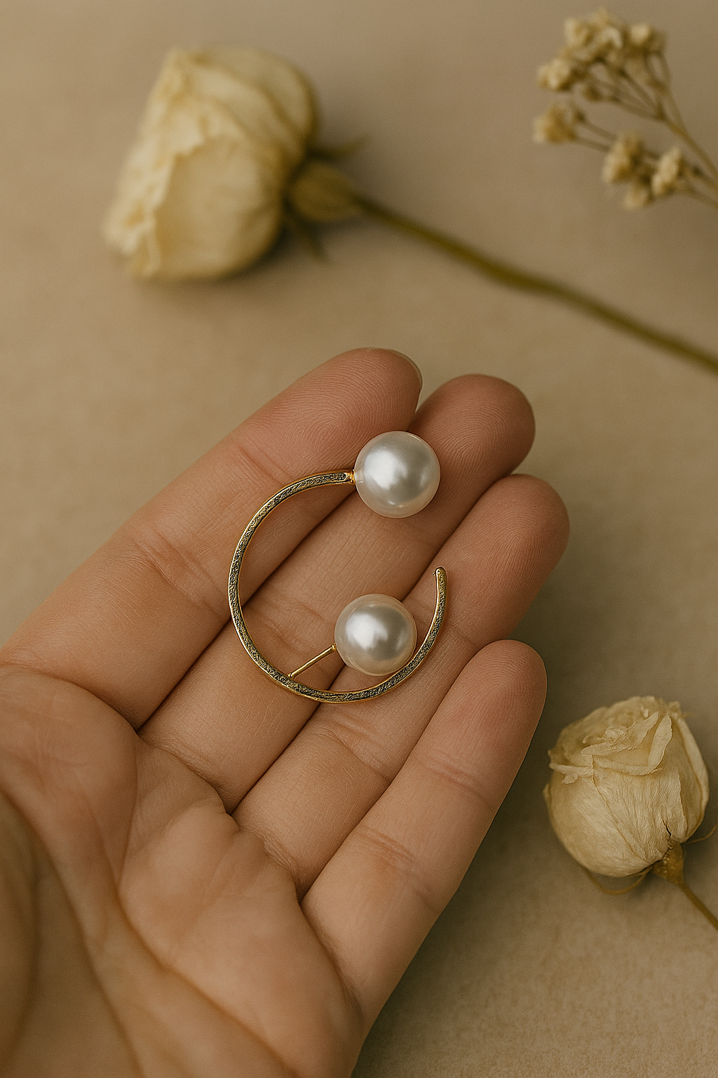 Elysian Pearl Orbit Hoops