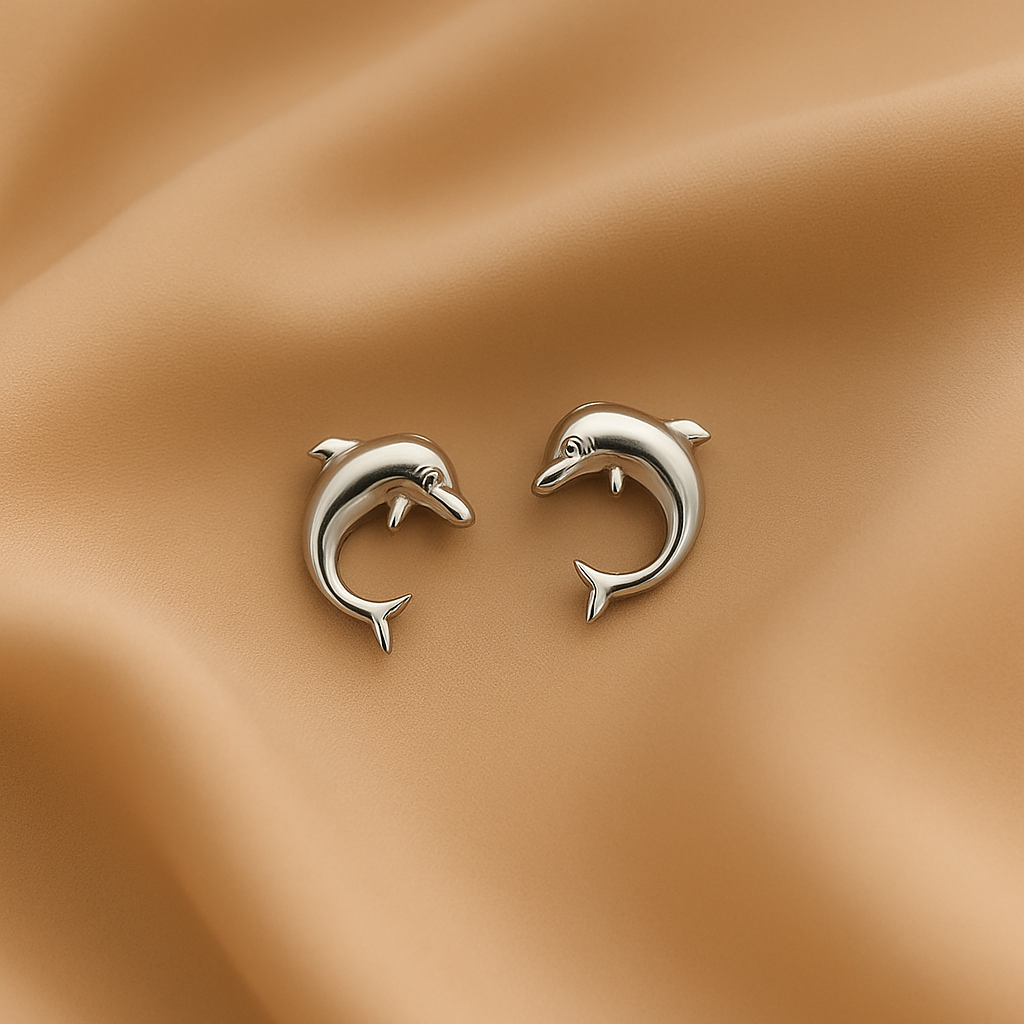 Mini Dolphin Stud Earrings