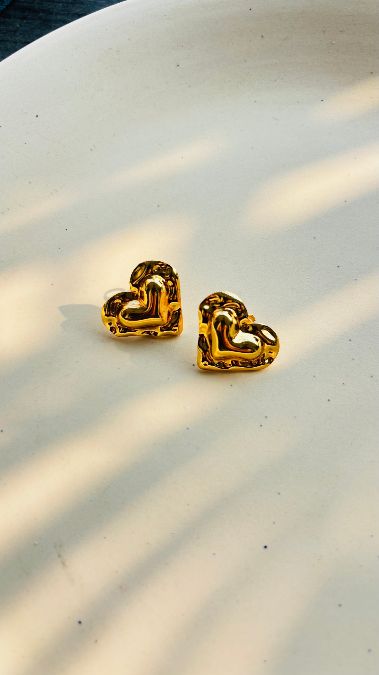 Studded heart studs