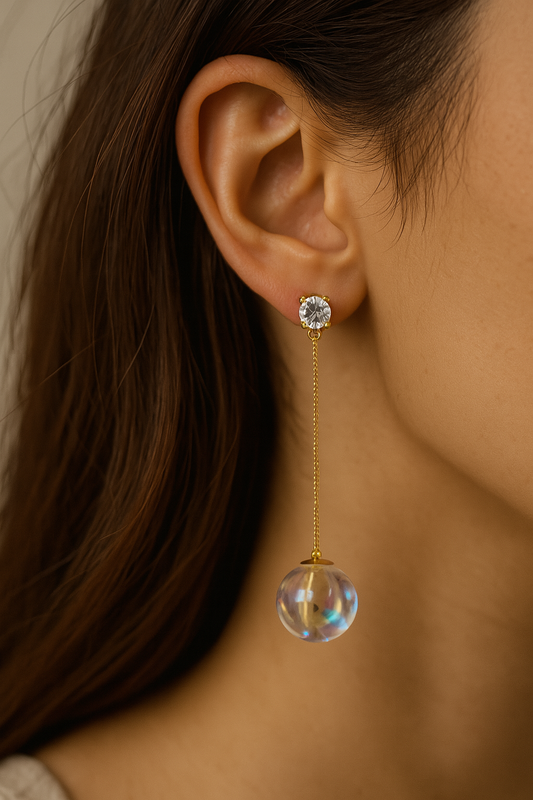 Crystal Drop Illusion Earrings