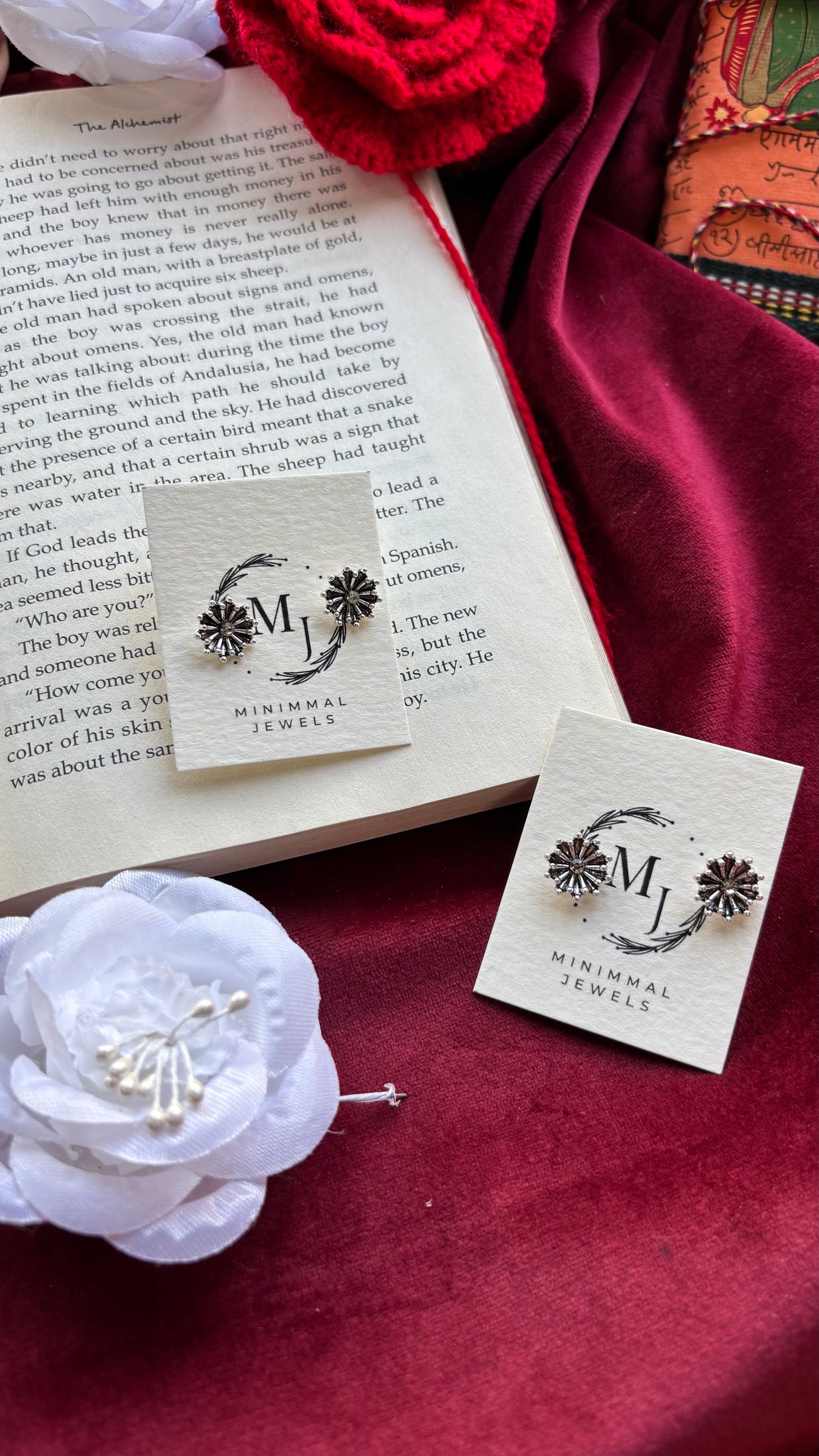 Oxidised Floral Radiance Studs