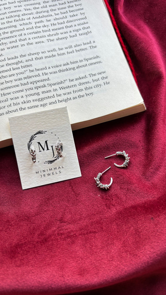 Floral Vine Hoop Earrings