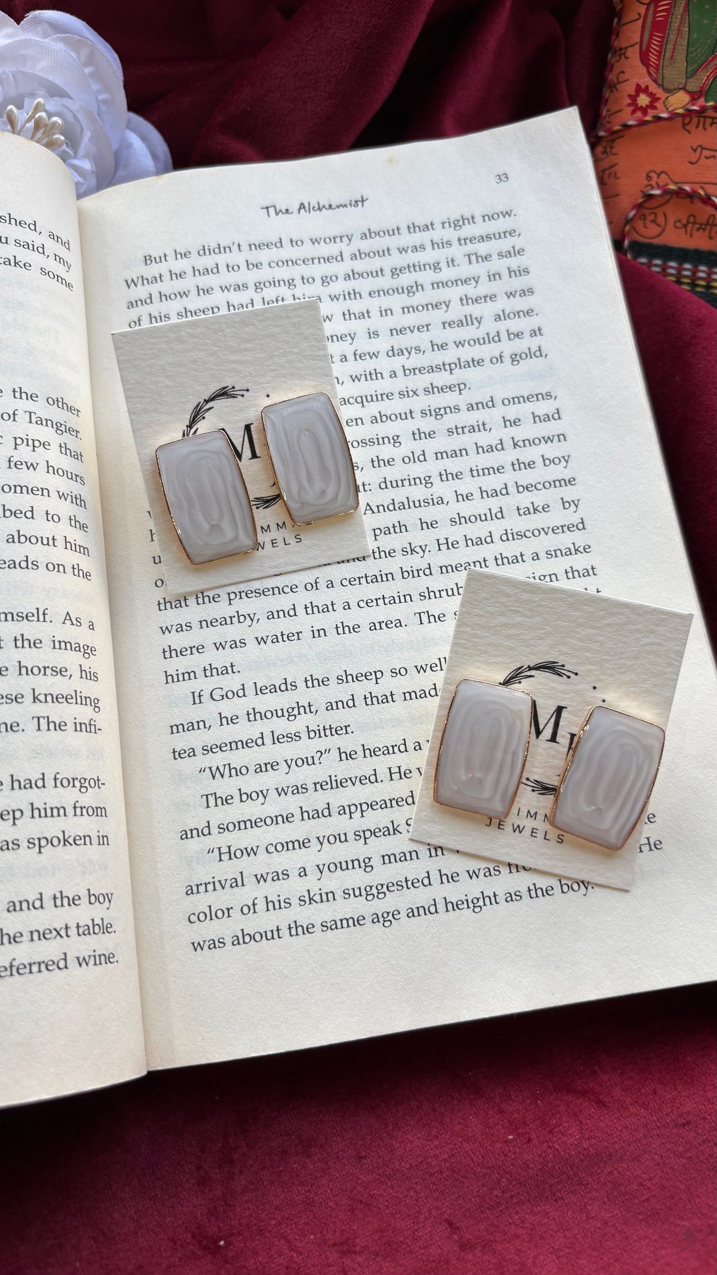 Frosted Glow Rectangle Studs